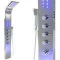 Produktbild: Edelstahl Duschpaneel mit LED Beleuchtung und Multifunktionsregler ( 9997+ ), Eckmontage-Set:ohne Eckmontage-Set, Steinkirch Thermostat:ohne Thermo...