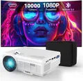 Produktbild: Vivitar Projektor Beamer 10000 Lumen, native 1080P Full HD Auflösung LED-Beamer (10000 lm, 10.000:1 Kontrast, HDMI, USB, Audioanschluss, integrierte HiFi-Lautsprecher, Bluetooth)