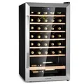 Produktbild: Klarstein Vinamour 32 Uno Weinkühlschrank 1 Zone 95 L / 36 Flaschen 4-18°C Touch Edelstahl