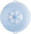 Produktbild: Kochblume das Original, Silikon Überkochschutz für Töpfe und Pfannen, Mikrowellen-Deckel, Spritzschutz und Dampfgar-Aufsatz | (eisblau, L | Topfgröße 14-24cm)