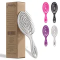 Produktbild: Ninabella Haarbürste Einzigartige Profi Detangler-Bürste mit Spiralfeder, 1-tlg., Haarbürste ohne Ziepen für Damen und Herren - Entwirrbürste Grau