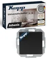 Produktbild: Kopp ATHENIS Universalschalter in Matt-Schwarz - Lichtschalter-Unterputz mit 10AX Schaltvermögen - Hochwertiger IP20 Schalter ohne Rahmen - Moderner Wechselschalter-Unterputz 250V~