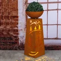 Produktbild: Dekosäule mit Blumenschale ca. 25 x 25 x 59 cm warmweiße LED Metall Batterie neu