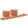 Produktbild: axion Kinesiotapes PRECUT | vorgeschnittene Sport Tape Streifen 25 x 5 cm - | Wasserfest • hautfreundlich • elastisch | Kinesiologie Tapes optimal für Sport (Beige, 2er Set)