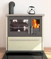 Produktbild: Plamen 850 Glas N – Küchenofen Holzherd 8 kW Creme (linke Ausführung) EEK 