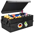 Produktbild: ATHLON TOOLS Kofferraum Organizer XXL – faltbarer Auto Organizer - Kofferraumtasche rutschfest, verstärkt, Kofferrraumtasche stabil mit Deckel – Auto Box zum aufbewahren & verstauen