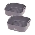 Produktbild: LURCH Heißluftfritteusen-Einsatz S 2er Set iron grey aus Silikon mit UV ProTech Oberflächenveredelung