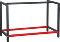 Produktbild: Wiltec Werkbank Gestell 125 x 57 x 81 cm aus Stahl, Werkbankgestell in Anthrazit Rot, Tischgestell max. 200 kg als Werkbank, Arbeitstisch & Sideboard