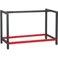 Produktbild: Wiltec - Werkbank Gestell 125 x 57 x 81 cm aus Stahl, Werkbankgestell in Anthrazit Rot, Tischgestell max. 200 kg als Werkbank, Arbeitstisch &