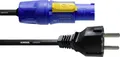 Produktbild: Cordial CFCA 1,5 S Strom Anschlusskabel [1x Schutzkontakt-Stecker - 1x PowerCon-Stecker] 1.50m Blau