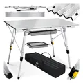 Produktbild: KESSER Campingtisch faltbar Klapptisch mit Aluminiumrahmen Aufrollbare Tischplatte Falttisch klappbar höhenverstellbar inkl. Tragetasche mit Trageband & Netztasche