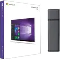 Produktbild: Microsoft Windows 10 Pro Key 32/64 Bit Lizenz-Key Deutsch Vollversion + Bootable USB-Stick von ksenergy