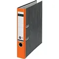 Produktbild: Leitz 180° Ordner Schmal DIN A4 52 mm Orange 2 Ringe 1050 Pappkarton Wolkenmarmor Hochformat
