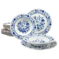 Produktbild: CreaTable 17132 Tafelservice Zwiebelmuster Flora für 6 Personen, Porzellan, weiß/blau (1 Set, 12-teilig)