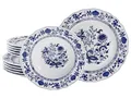 Produktbild: CreaTable, 17132, Serie Flora Zwiebelmuster, 12-teiliges Geschirrset, Tafelservice aus Porzellan, spülmaschinen- und mikrowellengeeignet, Made in Europe