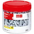 Produktbild: fischer Spreizdübel SX Plus 6 x 30, handliche Runddose mit 200 Nylondübeln, Dübel für optimalen Halt bei Befestigungen in Beton, Hochlochziegel, Porenbeton, Vollziegel uvm.