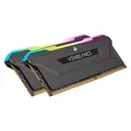 Produktbild: 16GB Corsair Vengeance RGB PRO SL schwarz DDR4-3200 DIMM CL16 Dual Kit