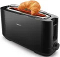 Produktbild: Philips Toaster HD2590/90, 1 langer Schlitz, für 2 Scheiben, 950 W, mit Aufwärm- und Auftaufunktion
