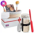 Produktbild: Gärkörbchen Sauerteig Brot Back Set Rattan Oval Stoffauskleidung Zubehör