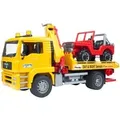 Produktbild: MAN TGA Abschlepp-LKW mit Geländewagen, Modellfahrzeug ohne Light and Sound Modul