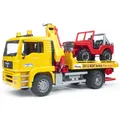 Produktbild: BRUDER 02750 MAN TGA Abschlepp-LKW mit Geländewagen