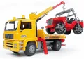 Produktbild: bruder 02750 - Man TGA Abschlepp-LKW mit Geländewagen - 1:16 Abschleppwagen, Abs