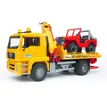 Produktbild: BRUDER Kinder Spielzeug MAN TGA Abschlepp - LKW + Geländewagen Jeep M1:16 02750
