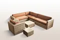 Produktbild: Ragnarök Möbel-Design Gartenlounge-Set Narvik, (Set, Ecklounge, Polyrattan, Alu), Sitzpolster ca. 16 cm dick und haben 2 intergrierte Härtegrade