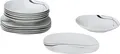 Produktbild: Van Well Tafelservice Silver Night, 12tlg 6 Personen, 6 Speiseteller + 6 Suppenteller, Linien-Dekor