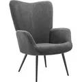 Produktbild: tectake Sessel, Anthrazit, Schwarz, Kunststoff, 72x100.5x76 cm, Wohnzimmer, Sessel, Polstersessel