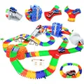 Produktbild: Autorennbahn Kinder Spielzeug ab 3 4 5 Jahre mit 2 Spielzeugauto, Kinderspielzeug ab 3 4 5 6 7 Jahre Junge，309PCS Car Track Rennbahnen, Racing Geschenk 3 4 5 Jahre Junge Mädchen, 505cm Länge Rennbahn