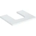Produktbild: Geberit ONE Waschtischplatte, Ausschnitt mittig, für Aufsatzwaschtisch Schalenform, 60x3x47cm, 505.271.00.1, Farbe: weiß lackiert hochglänzend