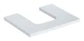 Produktbild: Geberit ONE Waschtischplatte für Aufsatzwaschtisch in Schalenform mit Ausschnitt mittig 600 x 30 x 470 mm - Weiß Hochglänzend - 505271001