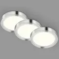 Produktbild: TELEFUNKEN - 3er Set LED Unterbauleuchte, 6x6 cm, Küche, Kabelschalter, Werkstattlampe, Warmweißes Licht, 1,8 W, 170 lm, Aluminiumfarbig