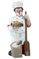 Produktbild: GILDE Clown Ofenfrisch aus Kunstharz - Bäcker Handwerk - Deko Figur und Sammlerstück - 15 cm hoch, weiß