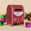 Produktbild: Weihnachtlicher Deko Briefkasten 19cm Metall Mailbox Weihnachten Dekoration rot