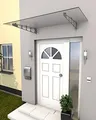 Produktbild: Edelstahlvordach Vordach Echtglas Haustürdach HD/LT 160x90 klar VSG 857400024