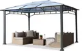Produktbild: Gartenpavillon 3x4 m Aluminium Gestänge Polycarbonat Dach ca. 8 mm Pavillon Gartenzelt ohne Seitenteile
