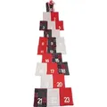 Produktbild: VBS Adventskalender Ruwer 28x112 cm DIY Weihnachtskalender zum Befüllen - Rot