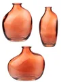 Produktbild: Moderne Glasvase Vase Kyoto orange (3er Set) H:10-15 cm - Deko Designer Vase