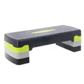 Produktbild: HMS Steppbrett Crossfit Fitness Stepper 3-Stufen Stepper Step-Bench - Grün-grau - AS002 - Länge 67 cm