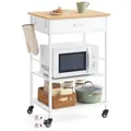 Produktbild: VASAGLE Küchewagen, Servierwagen, Kücheninsel, mit Stauraum und Rollen - Beige