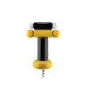 Produktbild: Alessi un Brindisi Disegnato ad Arte ES17 1 - Design-Korkenzieher aus Buchenholz, Schwarz, Gelb und Weiß