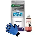 Produktbild: FARMINA Vet Life Dog Ultrahypo 12kg & LAB V Lachsöl 1000ml + Kämm Handschuh GRATIS!