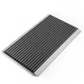 Produktbild: WEST & EAST Fußmatte mit Bürsten für draußen, schwarz Schmutzfangmatte, Schuhabstreifer, Grau 55x90 cm, Hohe Feuchtigkeitsabweisung, Aluminiumrahmen grau 55 cm x 90 cm