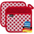 Produktbild: LauterSchutz Topflappen LS104s, Baumwolle, rot, 20 x 20 cm, waschbar, 2 Stück