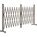 Produktbild: Outsunny Scherengitter Absperrgitter Scherensperre ausziehbar 52-405cm Garten Alu Braun H103,5cm   Aosom