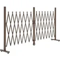 Produktbild: Scherengitter Absperrgitter Scherensperre ausziehbar 52-405cm Garten Alu Braun H103,5cm - Outsunny