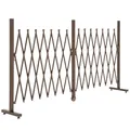 Produktbild: Outsunny Scherengitter Absperrgitter Scherensperre ausziehbar 52-405cm Garten Alu Braun H103,5cm