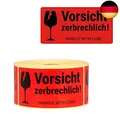 Produktbild: MD Labels Warnetiketten auf rolle 100x50mm – 500 – Vorsicht zerbrechlich - Han